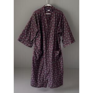 Vtg Oscar Del Renta Loungeware Robe 100% Polyester One Size Made in USA NO BELT